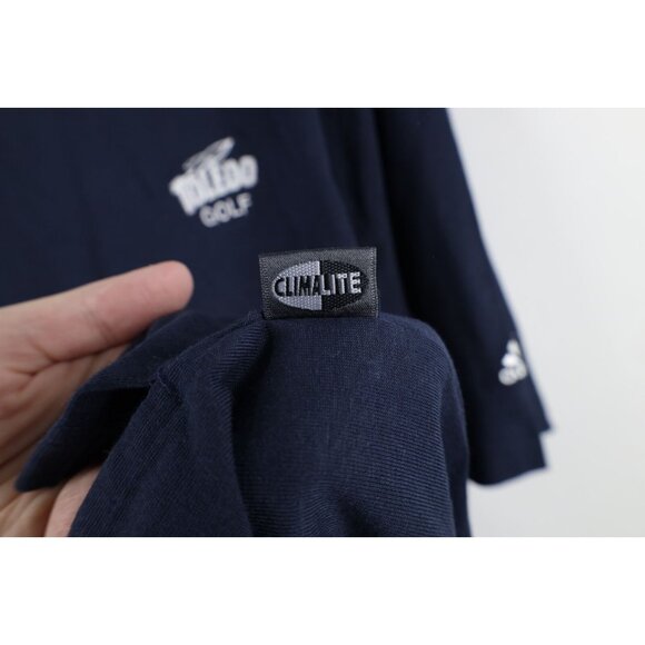 New Adidas Mens XL Team Issued University of Toledo Golf Mock Neck T-Shirt Blue - Picture 9 of 13